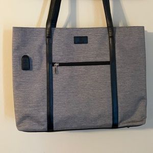 Gray Laptop Tote Bag, Large